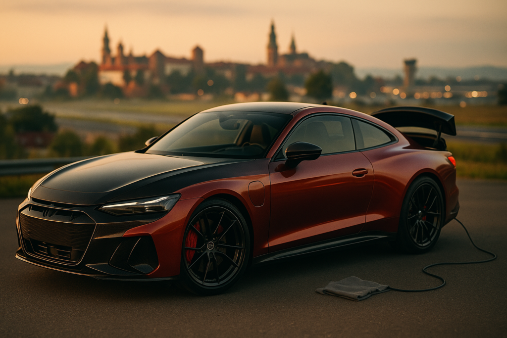 Sportowe auto premium w czerwono-czarnym stylu pod Krakowem, gotowe do odbioru i weekendu